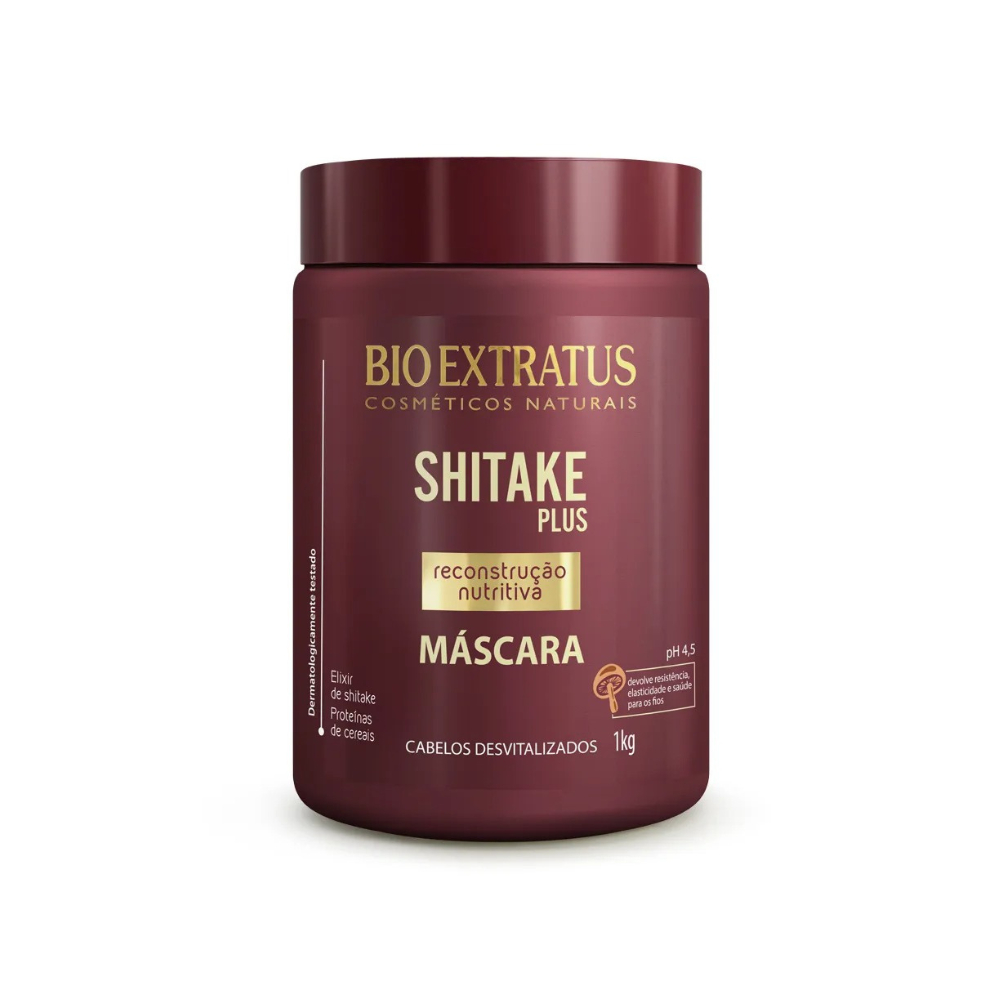 Máscara Shitake Plus Bio Extratus 1Kg Reconstrução Nutritiva