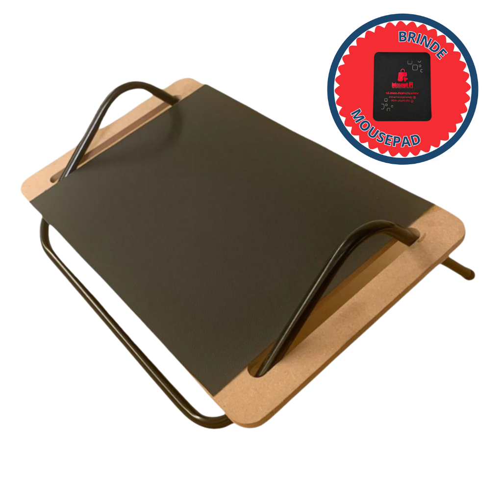 Apoio Ergonômico Descanso Para Os Pés Com Regulagem Em MDF + Brinde