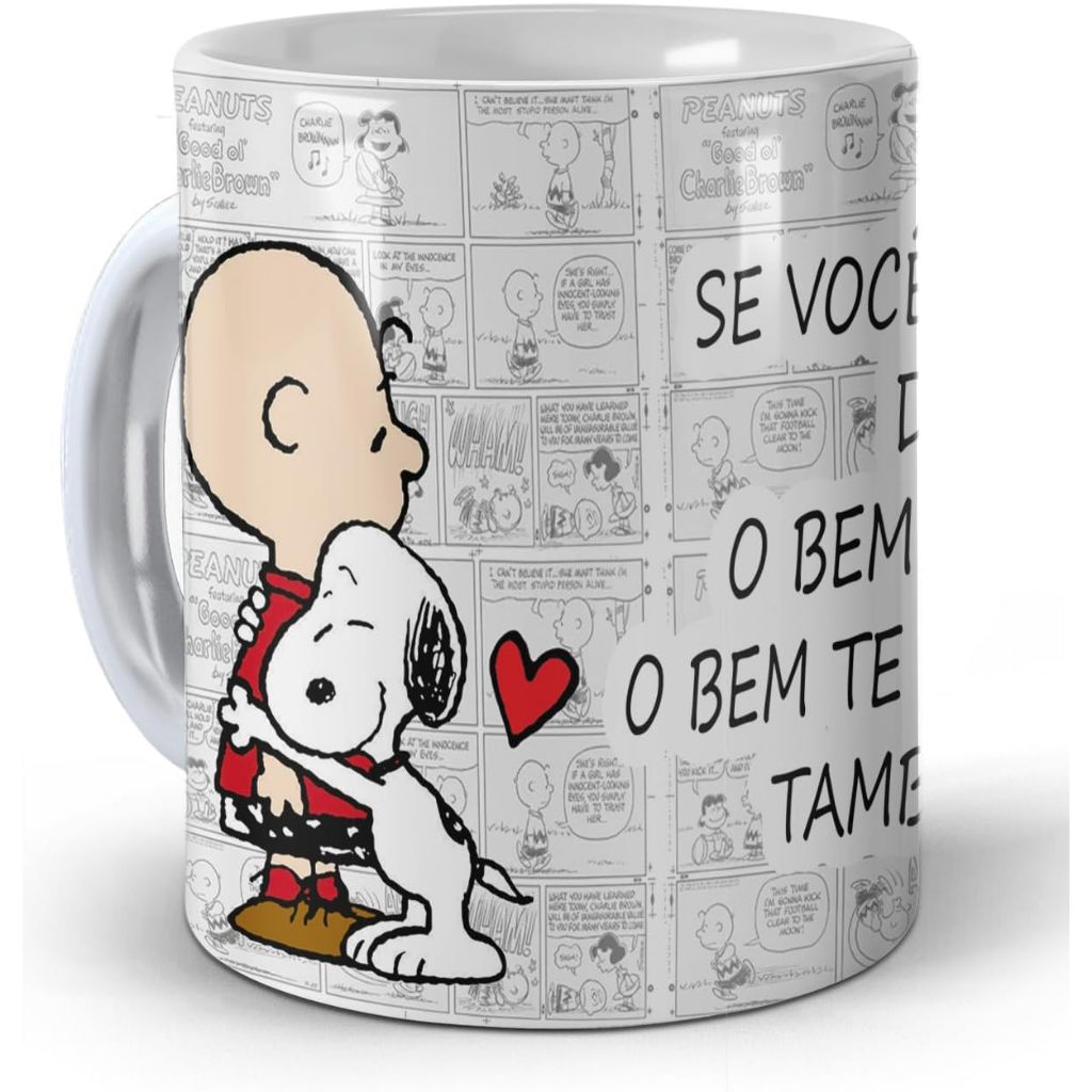 Caneca Snoopy Se Você Deseja o Bem Ele te Deseja Também