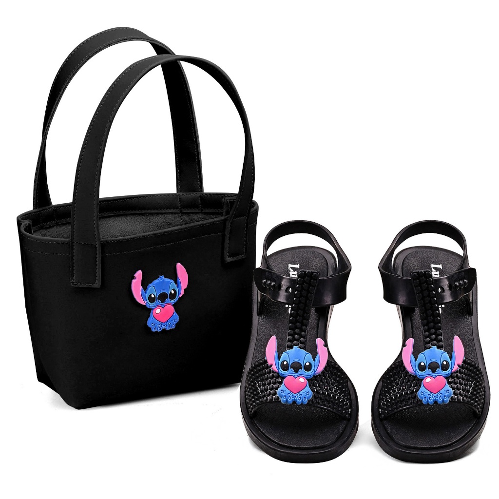 Sandália Infantil Blogueirinha Leve Confortavel com Bolsa