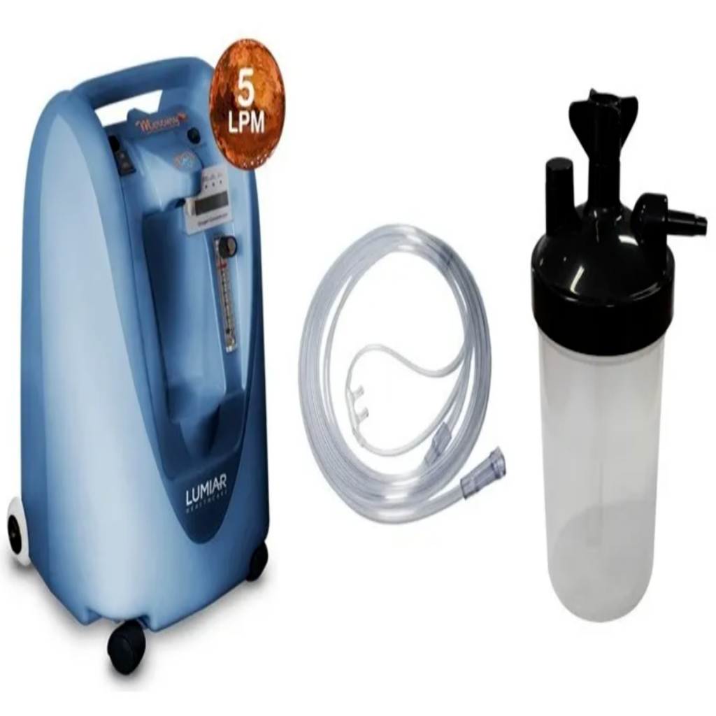 CONCENTRADOR DE OXIGENIO 5 LPM + UMIDIFICADOR + CATETER
