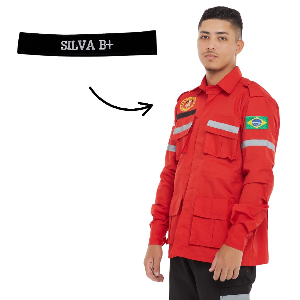 Gandola Brigada Vermelha Padrão Mg + Tarjeta Bordada C/ Nome em Oferta na Shopee