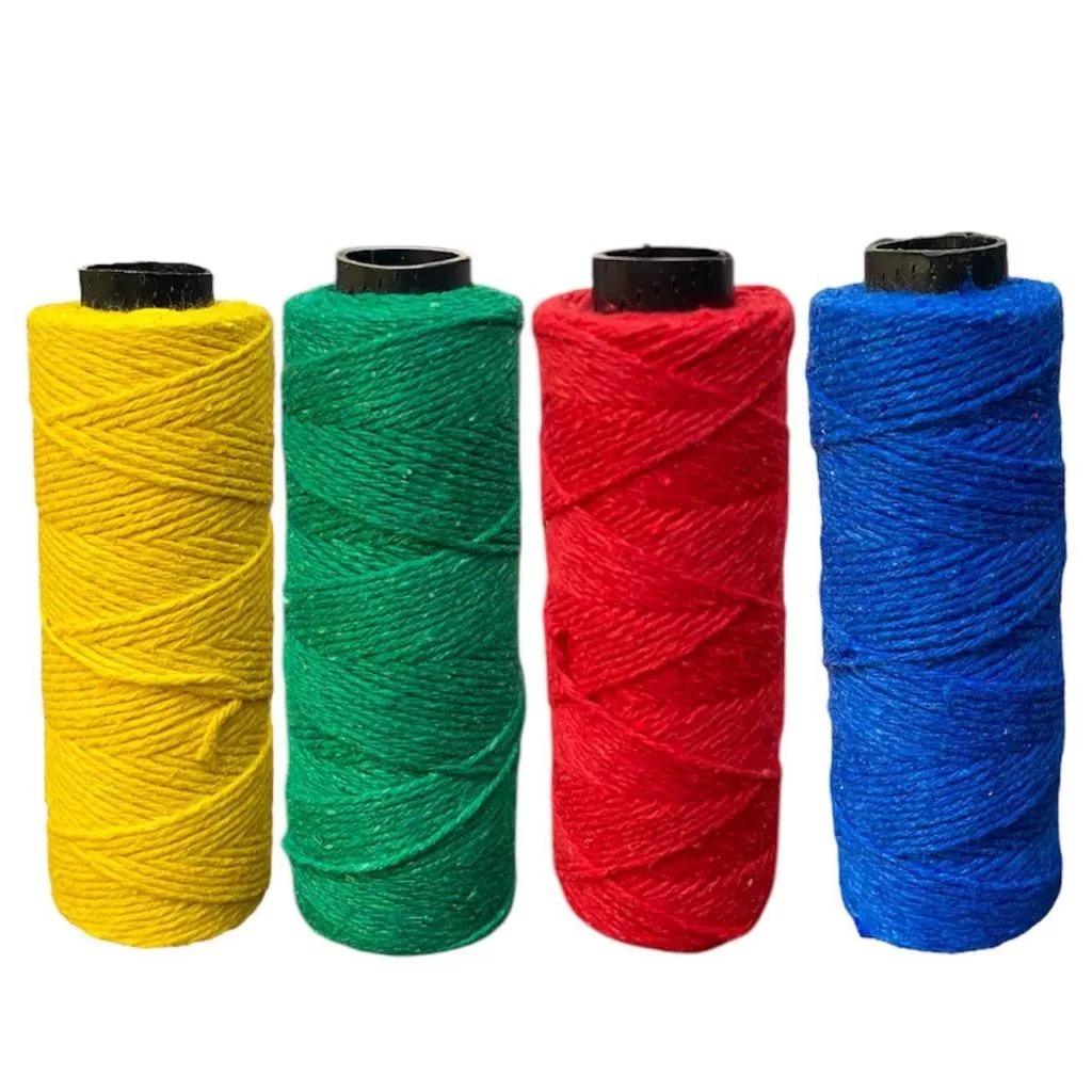 Barbante Colorido Escolar 4 Rolos Artesanato 82 Metros