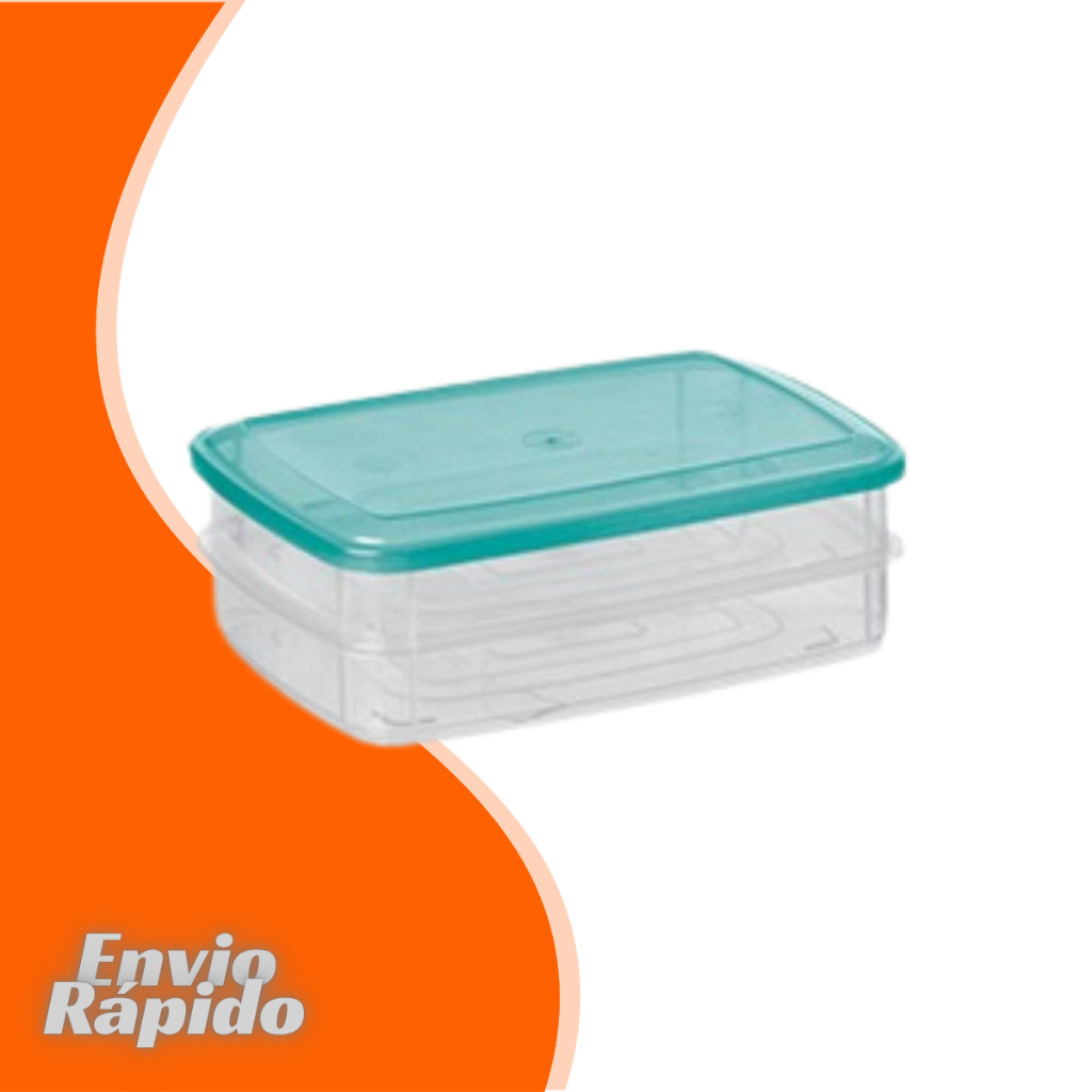 Pote Recipiente Porta Frios 2 Peça Presunto Queijo Salame Plástico Organizador de geladeira