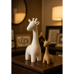 Girafas mãe e filho filha estatua decoração animal luxo enfeite sala zoo estatueta Minimalista Escultura Enfeite
