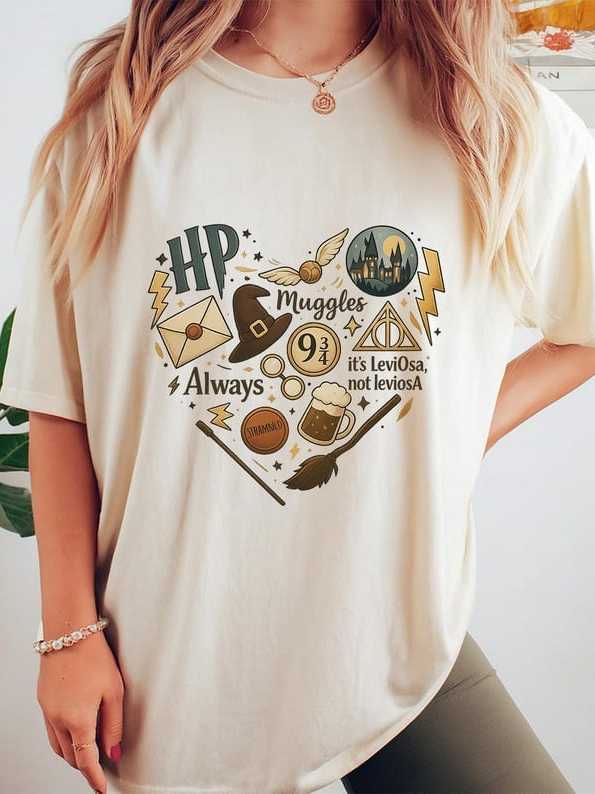 Camiseta Básica Universo Harry Potter Camiseta Hogwarts Camiseta Hermione Leviosa em Oferta na Shopee
