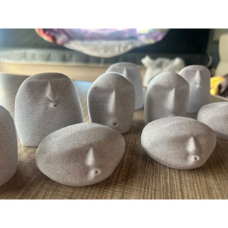 Esculturas de Pedrinhas com Rosto Kit com 3 | Decoração | Divertido | Plástico em Oferta na Shopee