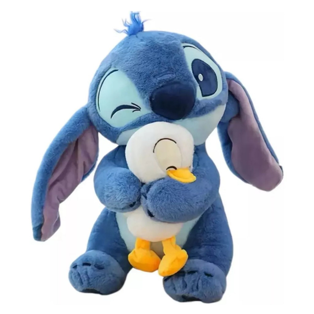 Pelúcia Lilo & Stitch 22cm E Angel 21cm Disney Antialérgico