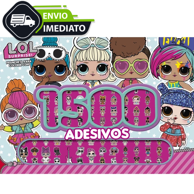 Livro LOL Surprise Prancheta para Colorir com 1500 Adesivos