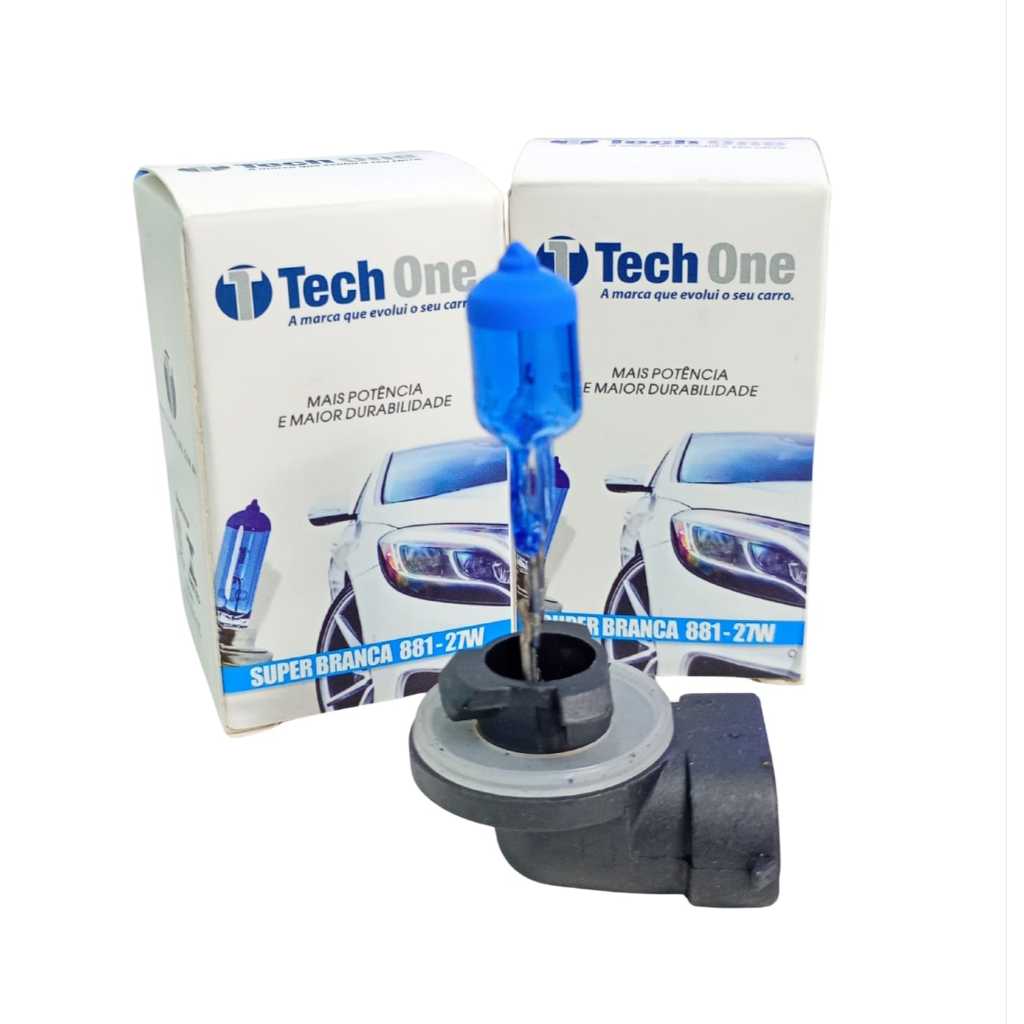 Par Lâmpada Super Branca H27 881 27W TechOne