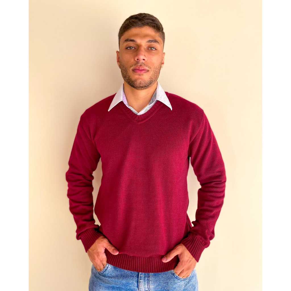 Blusa de Frio Masculino Suéter Tricot Inverno Manga Longa Quente Confortavel Casual Premium X em Oferta na Shopee