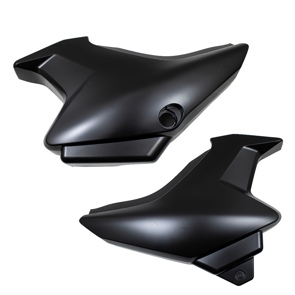 Tampa Lateral YBR 125 Factor 2011 2012 Adaptável Preto Fosco Sem Adesivo Par