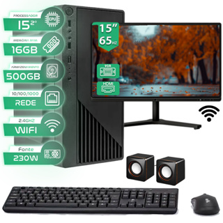 Computador Intel I5 16gb Hd 500GB Monitor 15'' - Completo em Oferta na Shopee