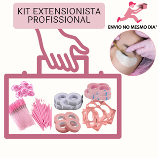 Kit 100 escovinhas + 100 aplicador batom + 100 batoque + 100 UN gel pad + Fitas Extensão Cílios em Oferta na Shopee