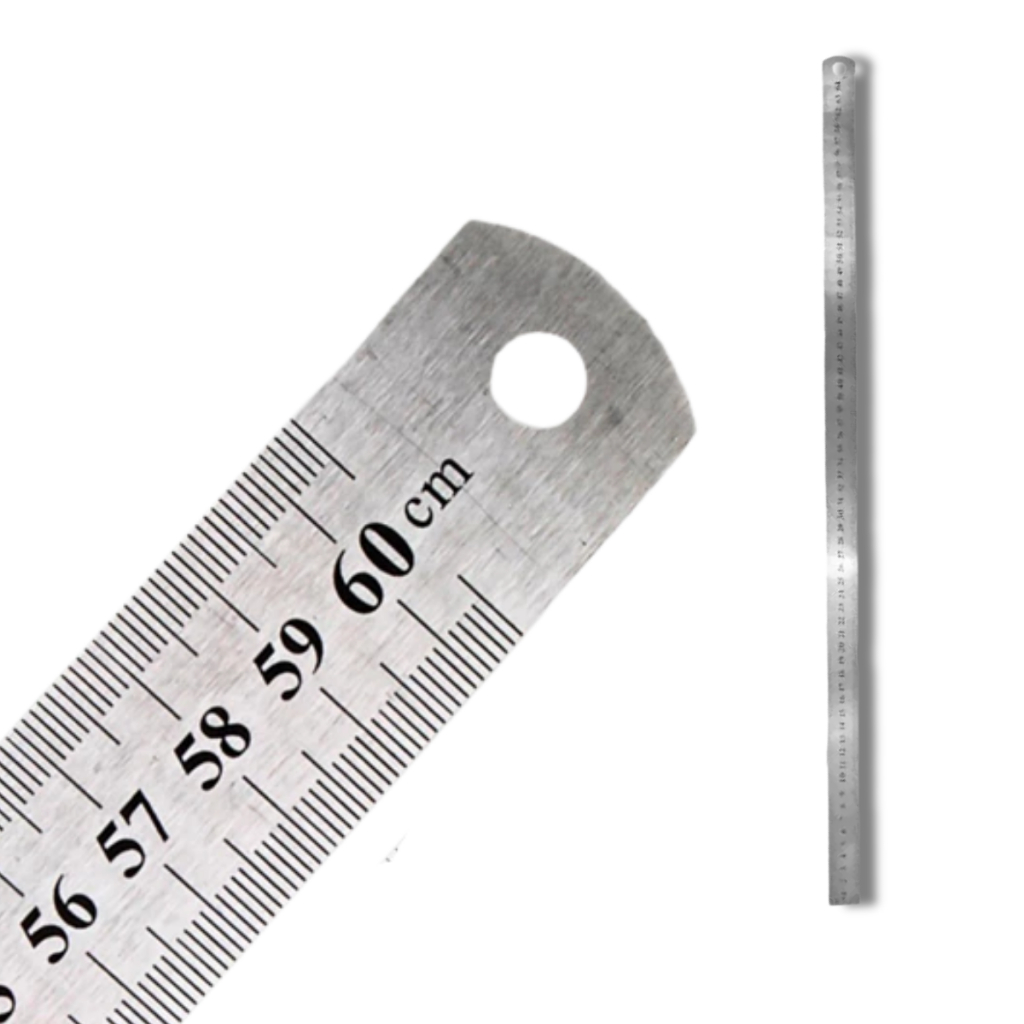 Régua Metal Aço Inox 60cm para Artesanato Patchwork