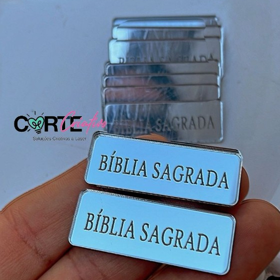KIT 10 ETIQUETAS COM ESCRITA: BIBLIA SAGRADA 4X1,5 — imagem 2 de 2