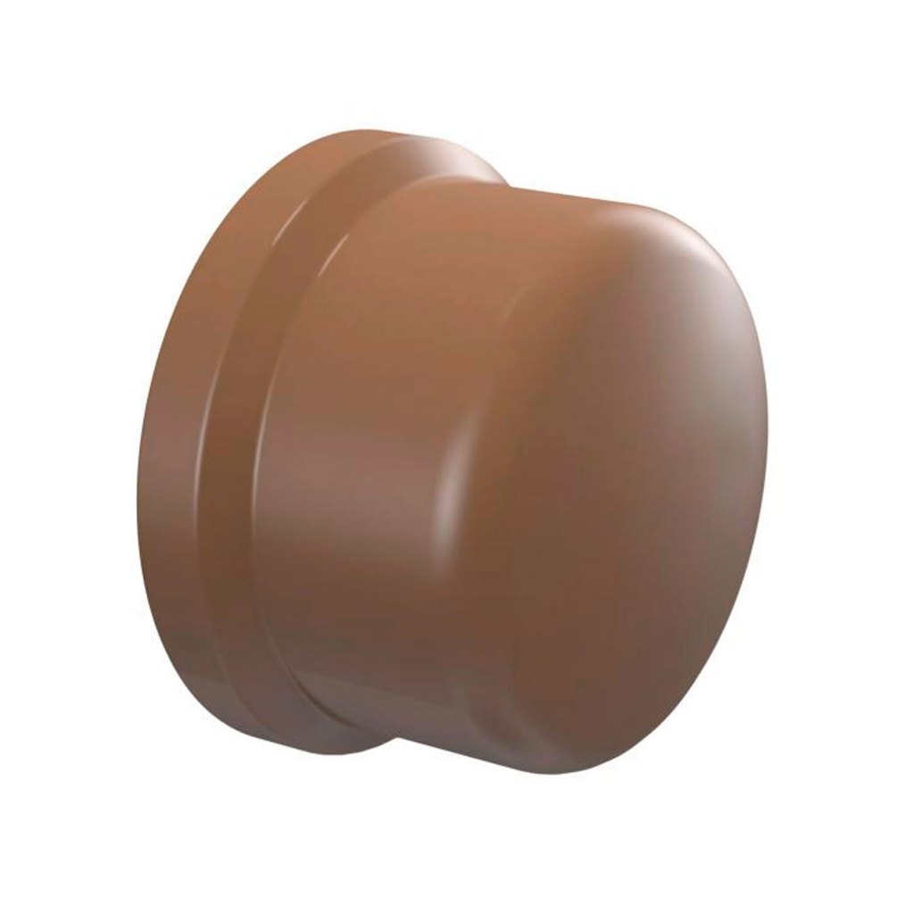 Cap Tampão Soldável 50mm (1.1/2'') PVC Marrom em Oferta na Shopee