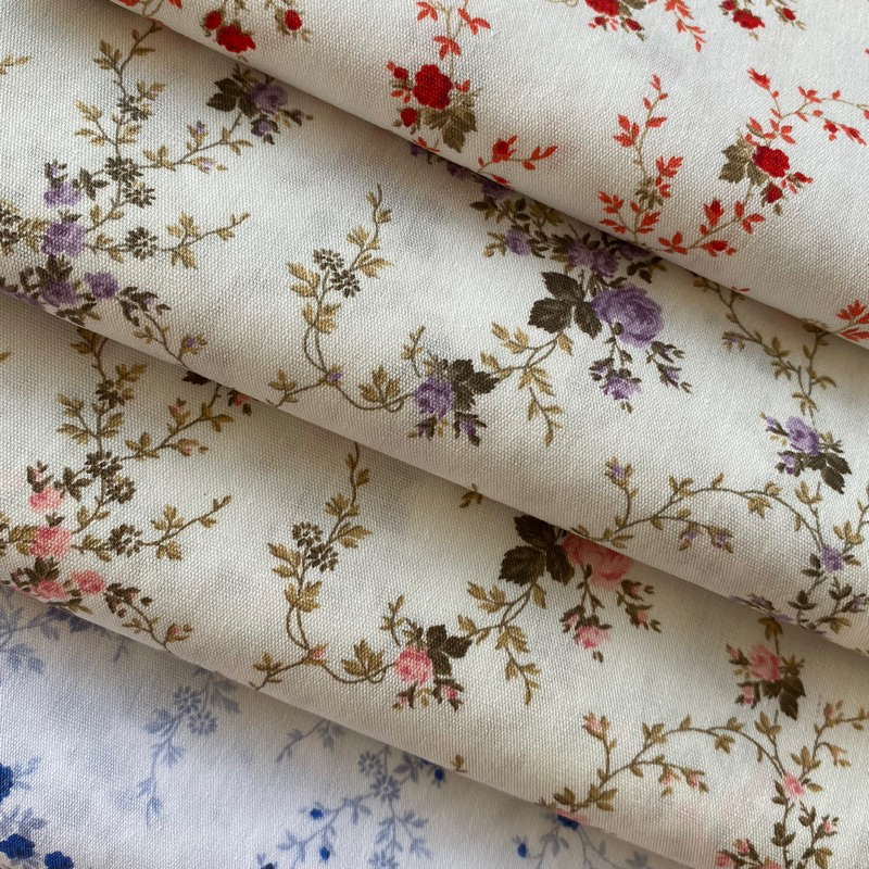 Tecido Tricoline Floral Sarah 100% Algodão 1,50 de largura