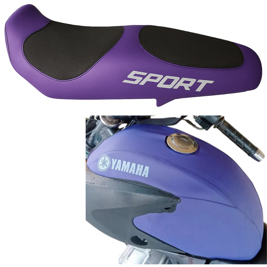 Capa Tanque + Capa Banco Sport Esportiva Factor 125 2009/2010/2011/2012/2013/2014 Roxa