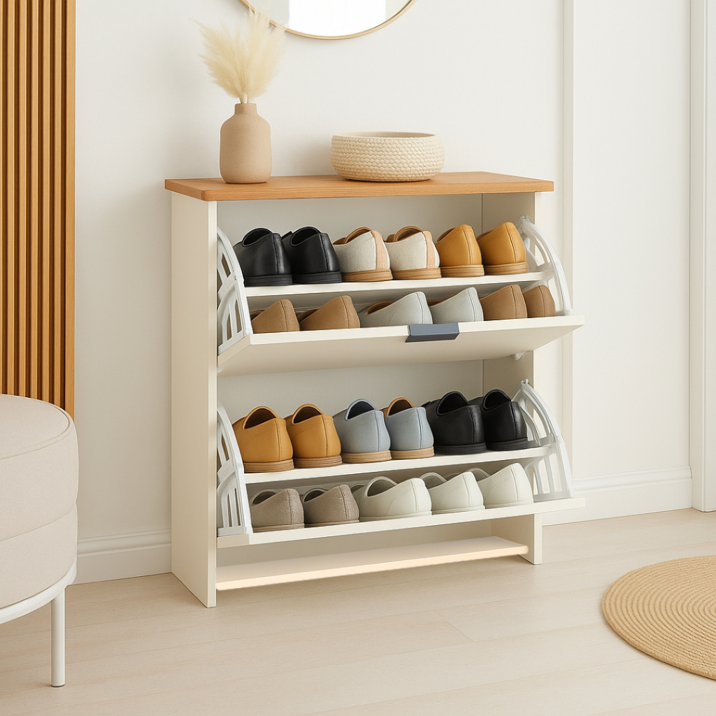 Sapateira com 2 Portas Organizadora Para Quarto e Closet Multiuso