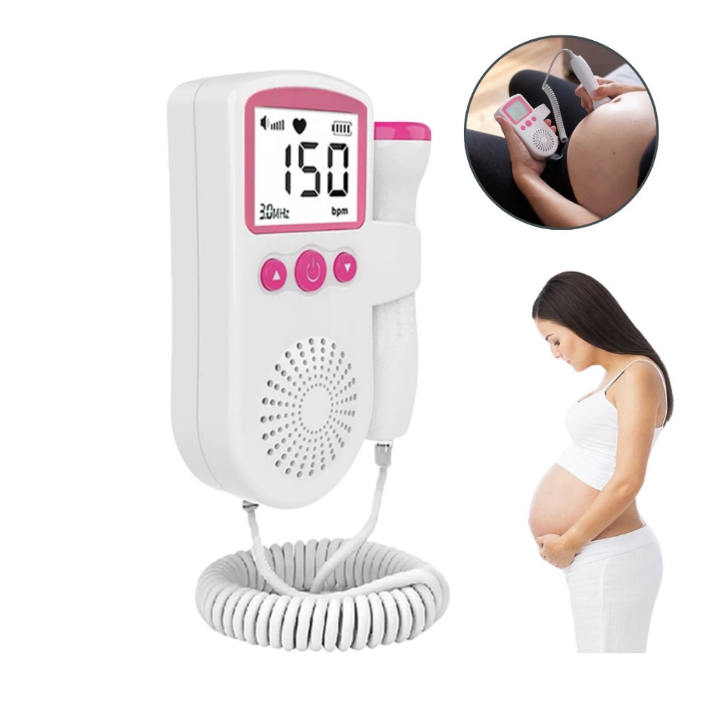 Aparelho Portátil Ouvir Coração Batimento Bebe Doppler Fetal