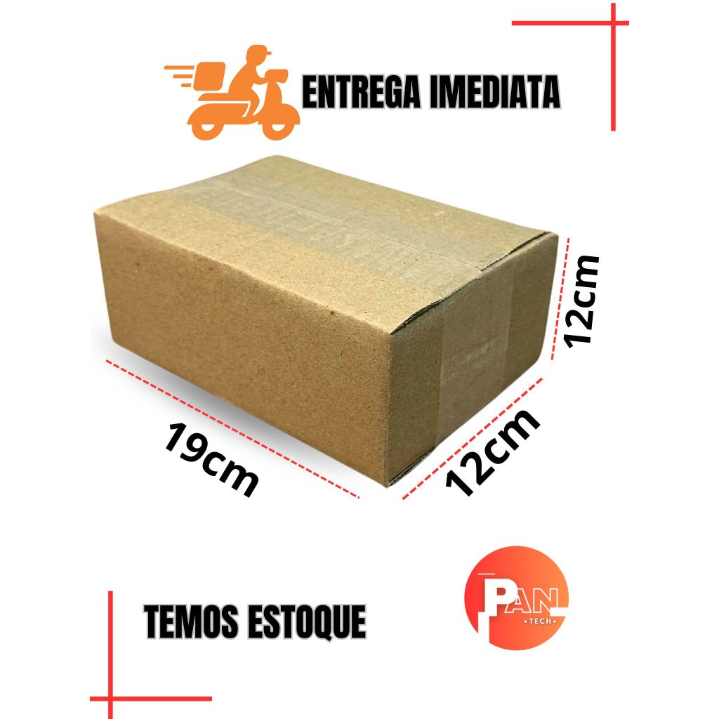 Caixas De Papelão Para Embalagens/Envio 19x12x12 Kit Com 100 Und -  Correios Sedex e-commerce Pac - ENVIO IMEDIATO em Oferta na Shopee