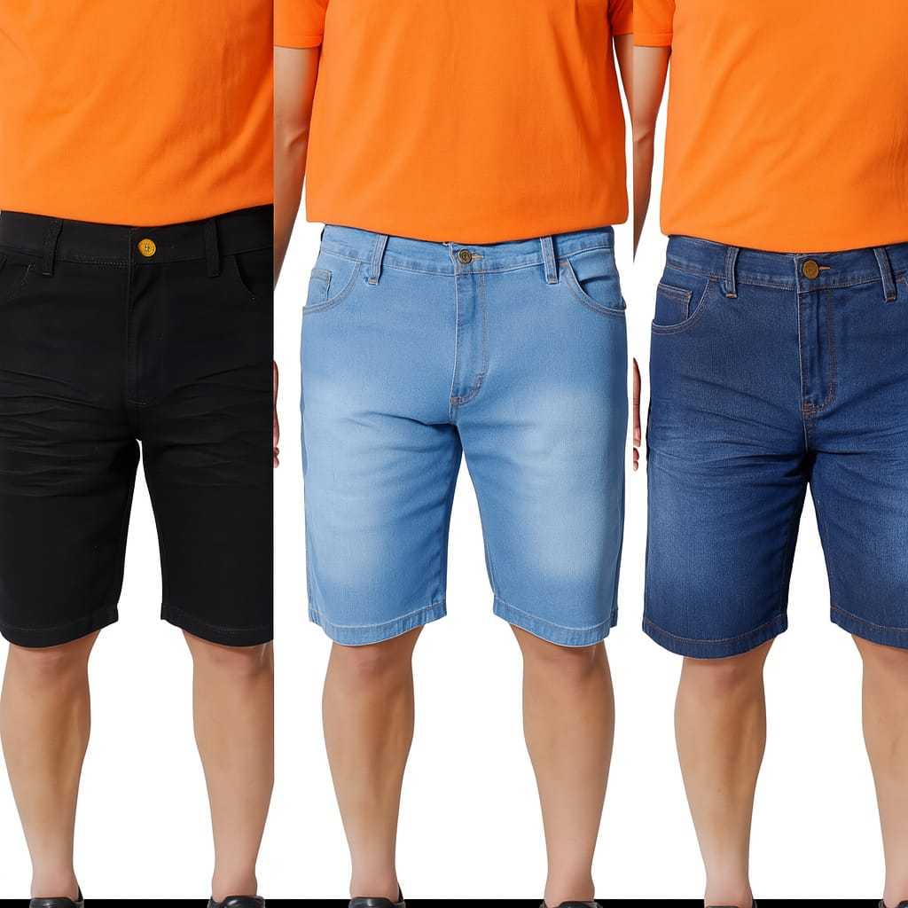 Bermuda Masculina Jeans com Elastano Direto da Fábrica.