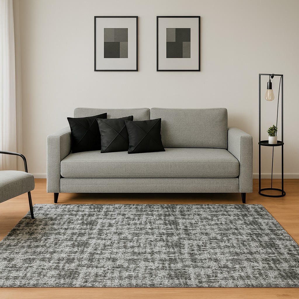 Tapete Jacquard 2,00M X 2,50M /3,00M X 2,00M Promoção Sala Quarto Escritório Geométrico Quadriculado