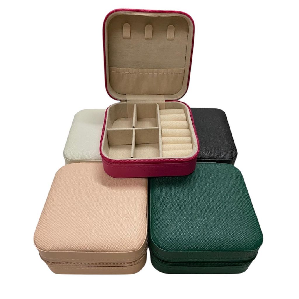 Porta Joia Caixinha Joias Para Viagem Portátil Armazenamento Anel Brinco Colar P em Oferta na Shopee