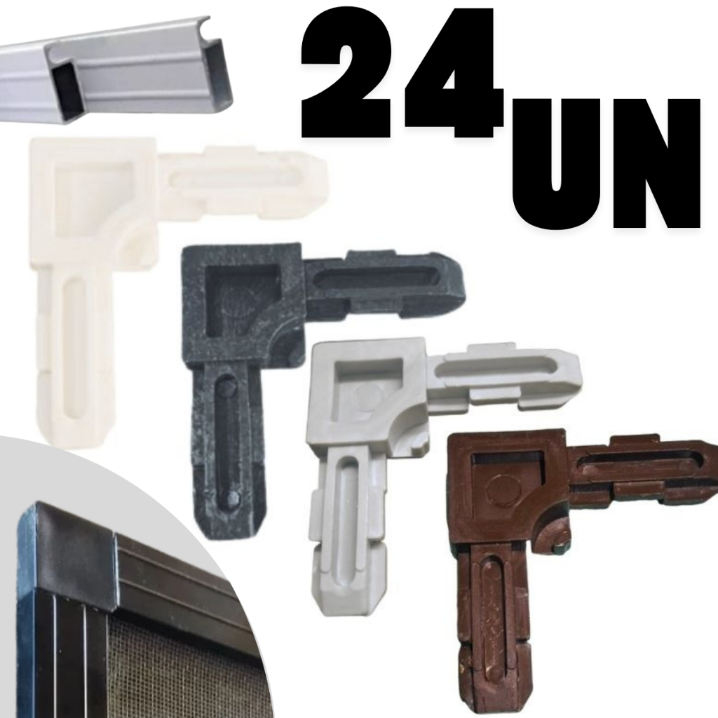 kit 24 Canto Junção de perfil tela mosqueteira em Oferta na Shopee