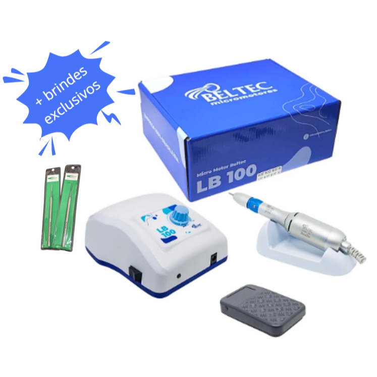 Micro Motor Beltec Lb 100 Elétrico Podologia + BRINDES