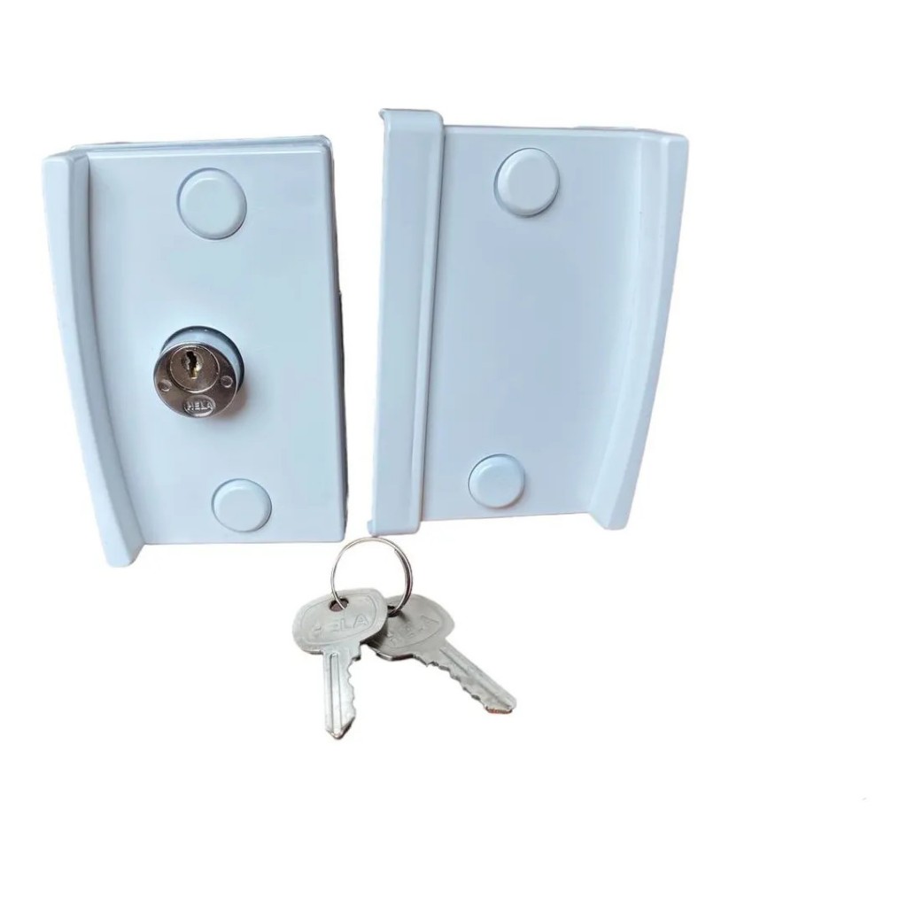 Fechadura com Contra Fechadura para Porta de Vidro de Correr – Kit Vidro/Vidro – Várias Cores