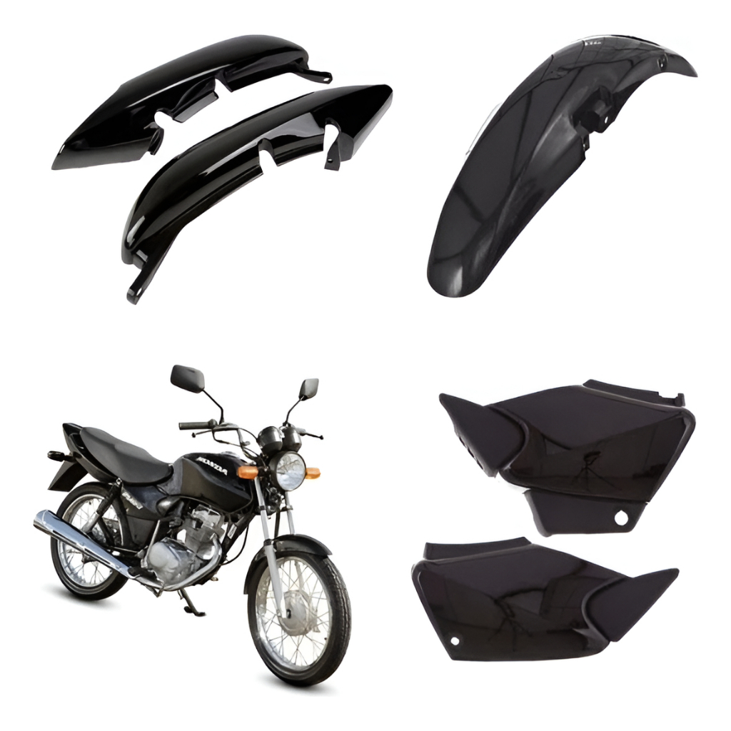 Kit Paralama Dianteiro Tampa Lateral Rabeta Traseira Cg 125 Titan 2000 2001 2002 2003 2004 em Oferta na Shopee