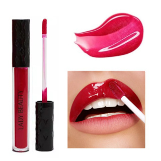 Lip Gloss Labial Red Glow Morango Lady Beauty em Oferta na Shopee