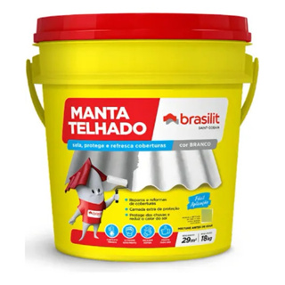 Manta líquida Impermeabilizante Branca Líquida de Telhado e Lajes 18KG BRASILIT em Oferta na Shopee
