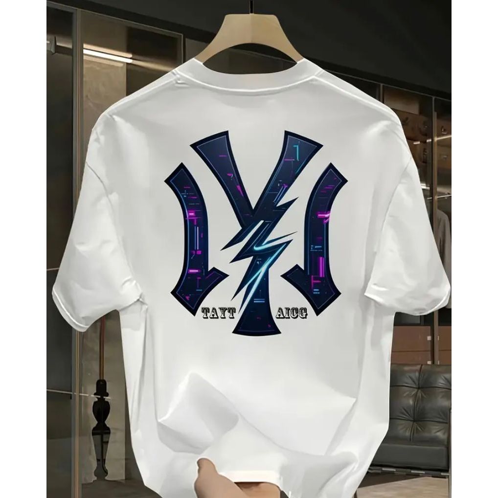 Camiseta Masculina Estampada Estilo Urbano Casual Várias Cores 100% Algodão