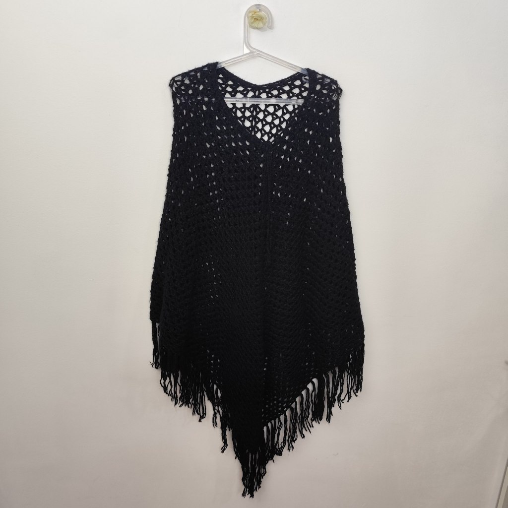 Poncho de lã (Brechó)(Ref: 8989) Tam: G