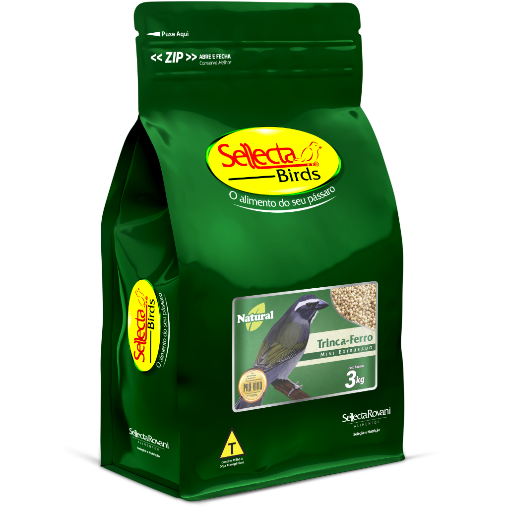 Ração Trinca-ferro Natural Mini Extrusado 3kg - Sellecta Birds em Oferta na Shopee