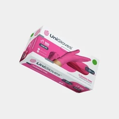 Luva De Procedimento Rosa Pink Unigloves Látex Com Pó Caixa 100un Salão Tattoo Odonto Pronta Entrega NF Envio Rapido