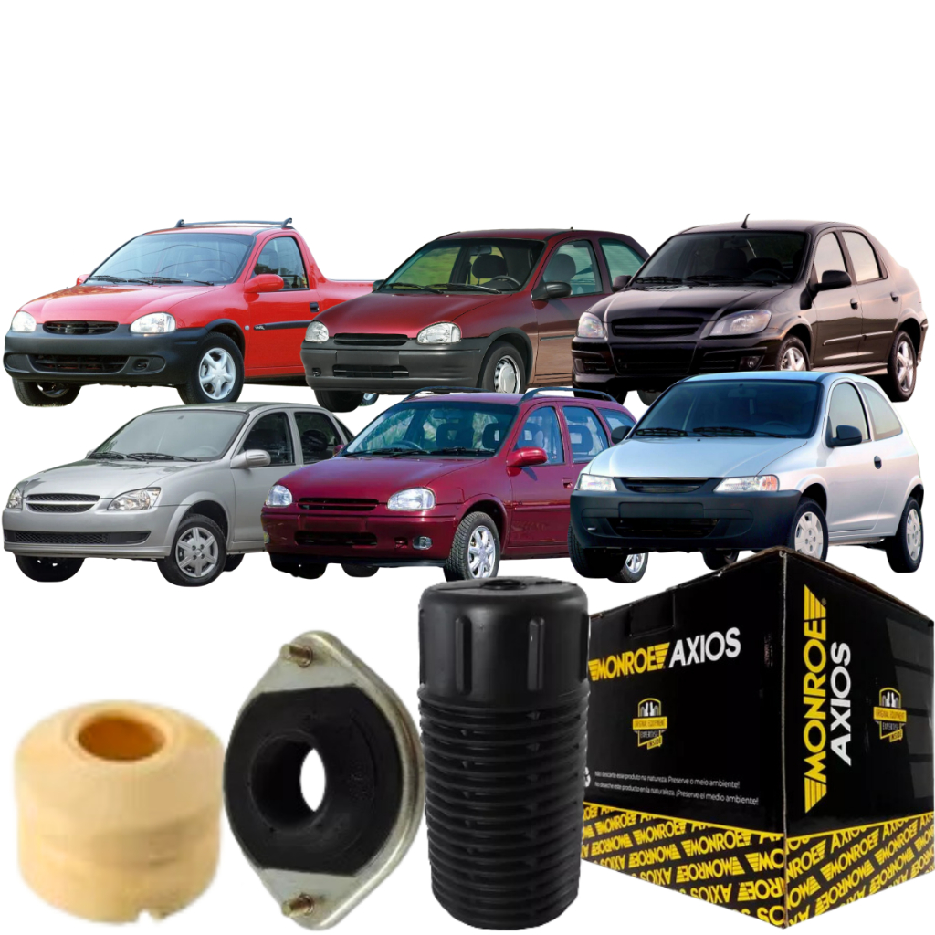 Kit Coxim Coifa Batente Dianteira Corsa Celta Prisma