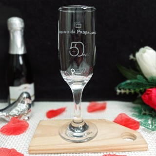 Taça champanhe Personalizada Vidro jateado / Logo personalizado / Dm Jateados em Oferta na Shopee