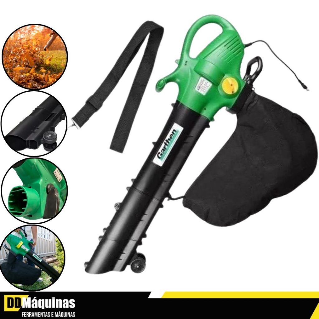 Soprador com Sugador de Folhas 3000W 110 Volts - Garthen em Oferta na Shopee