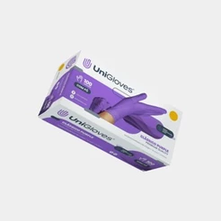Luva De Procedimento Roxa Violeta Unigloves Látex Com Pó Caixa 100un Salão Odonto Estetica Lash Tattoo Envio Rapido NF