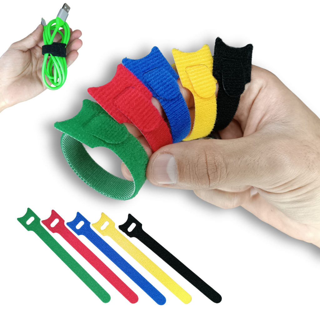 Velcro Organizador de cabos de carregador mouse fita abraçadeira de contato