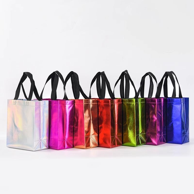 1 Unidade ou KIT'S 2 OU 5 Sacola TNT metalizada Para Compras