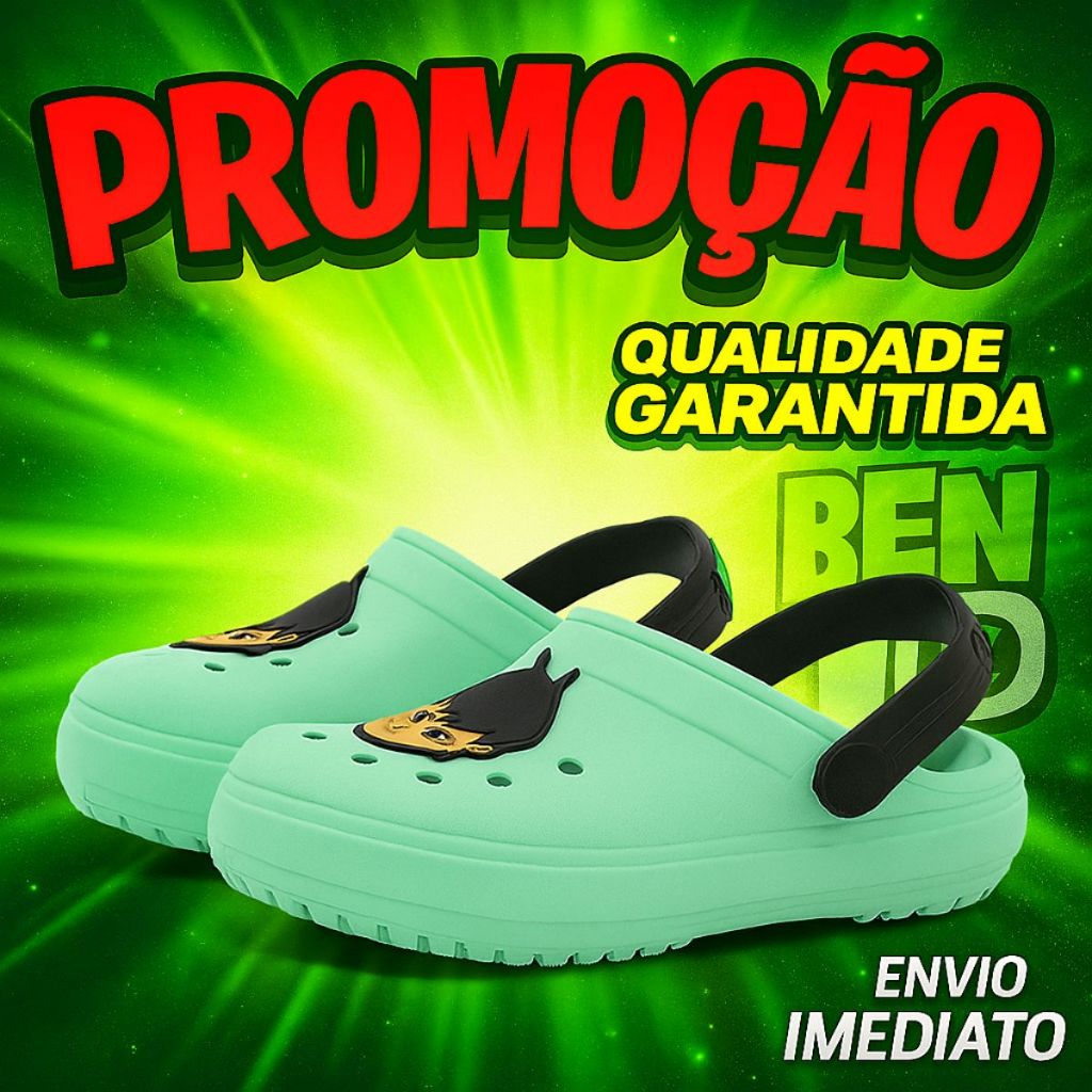 Babuche Ben 10 Sandália Chinelo Ben 10 Slide Confortável