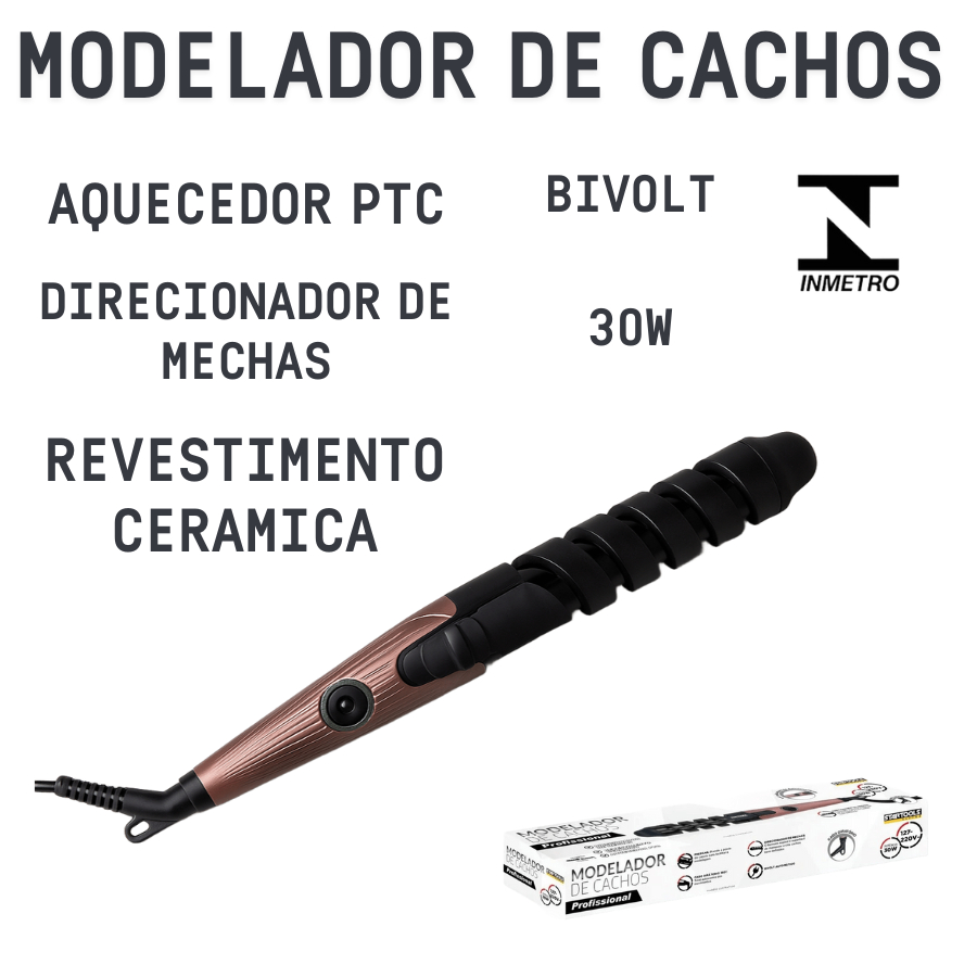 Modelador De Cachos Profissional Startools Babyliss Direcionador de Mechas Cerâmica Bivolt Cabelo