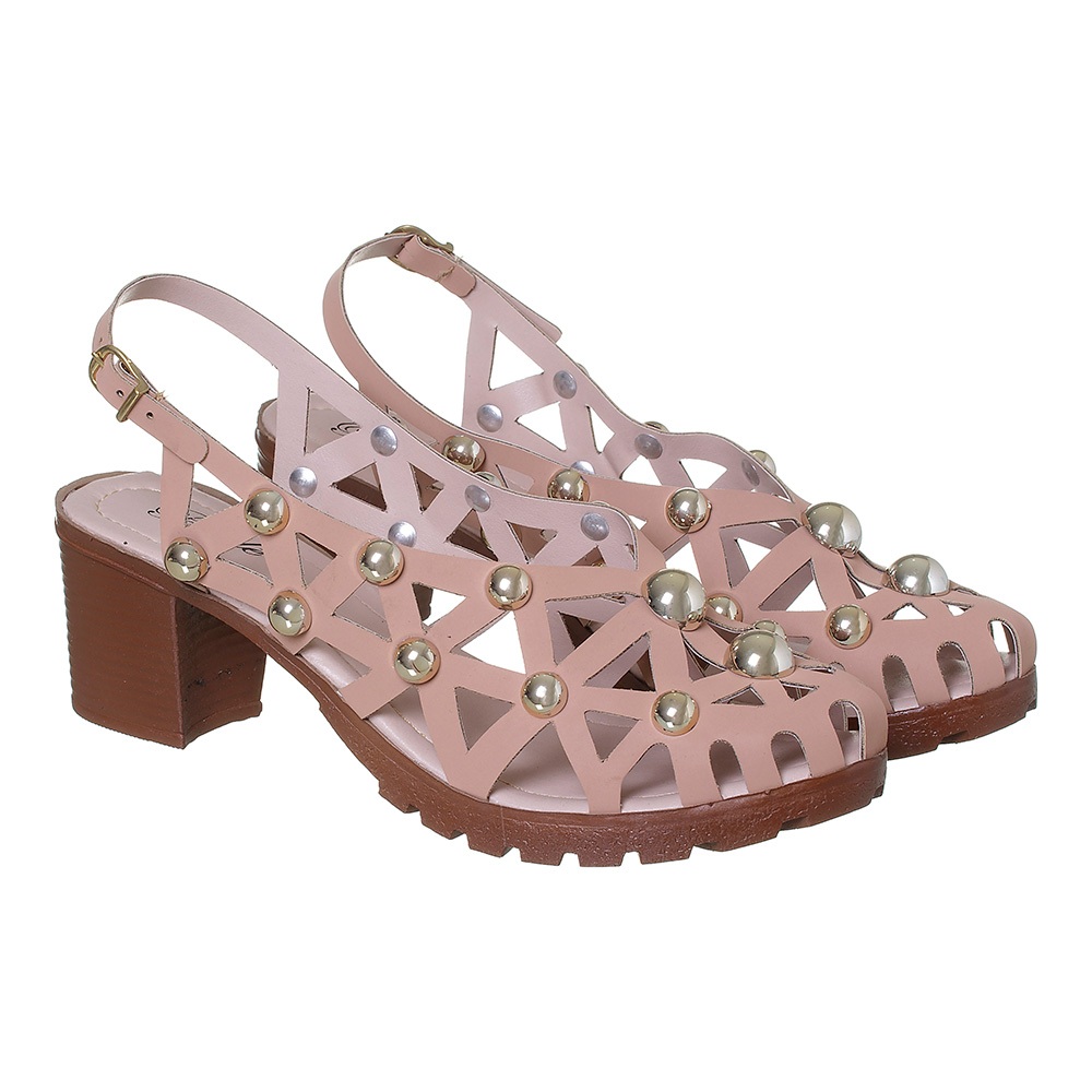 Sapatilha Belelê Salto Meidio Grosso Vasado Confotavel Macil em Oferta na Shopee