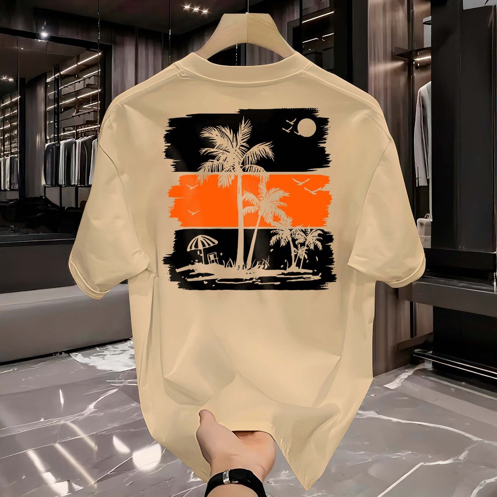 Camiseta Masculina Paisagem Moda Plus Size 100% Algodão Manfinity T-shirt Street Wear em Oferta na Shopee