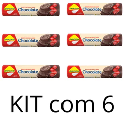 Kit com 6 Biscoito Recheado Lowçúcar Sabor Chocolate Zero Açúcar 120g - Lightsweet